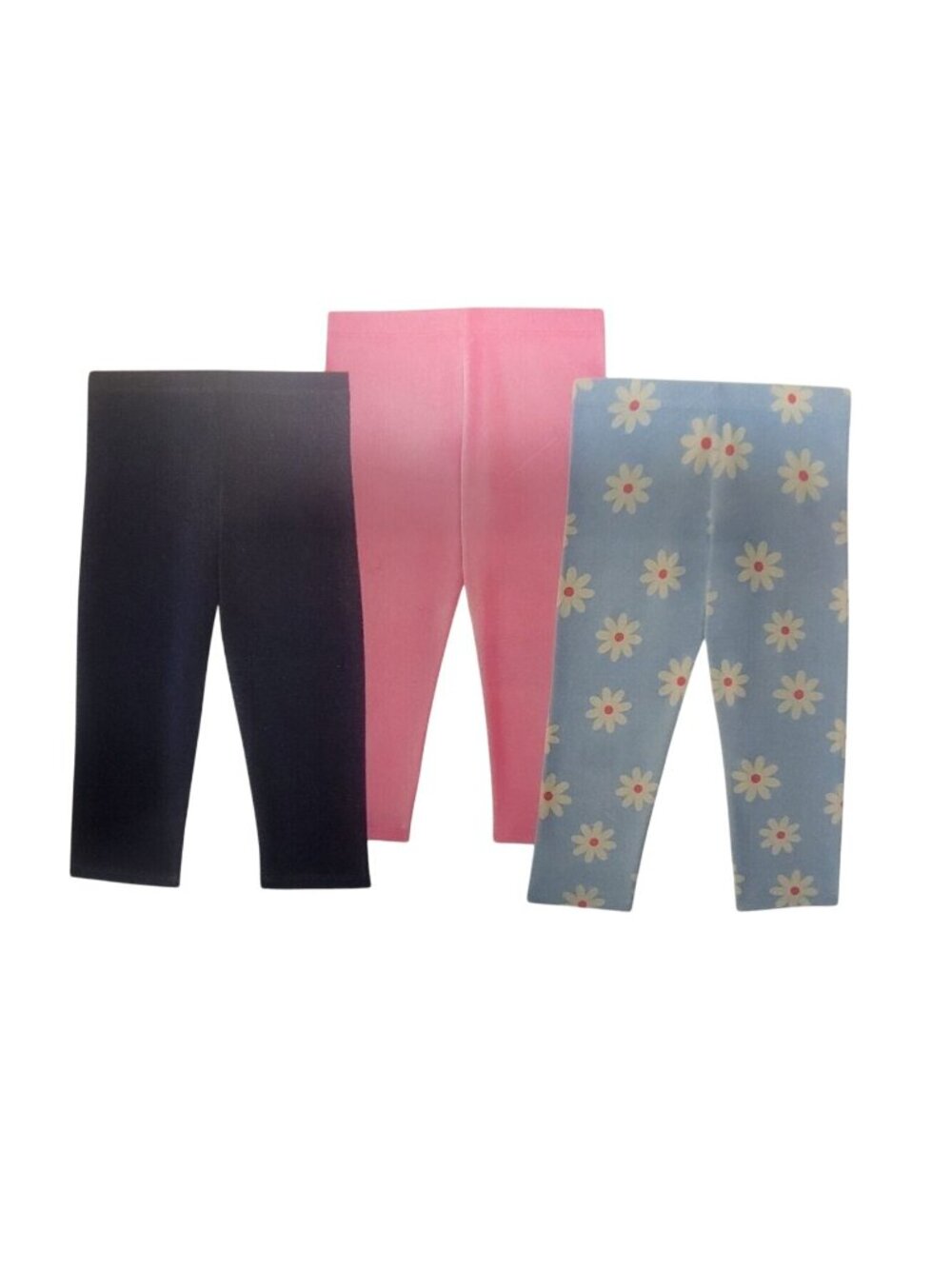 Members Mark Girls 3-Pack Leggings Daisy Print Assorted Colors Sizes 14/16 Soft